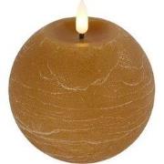 Ledkaars Lyon ro 10x10x11 cm amber