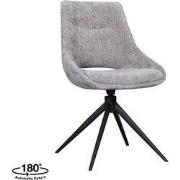 LABEL51 Eetkamerstoel Marlow - Stone - Elite - Black Frame