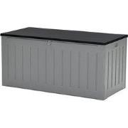Primo kussenbox - kunststof - 830L - 160x78 cm - donkergrijs - zwart