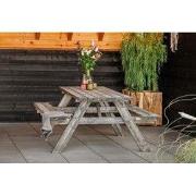 Picknicktafel basis vuren grijs geimpregneerd 180 cm Tuindeco