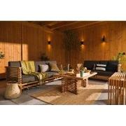 Riverside teak tafel 100x80 cm met glasplaat Tuindeco