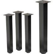 Set van 4 tafelpoten I-Design 72 cm donkergrijze look industrieel gepo...