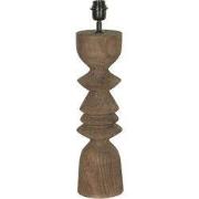 PTMD Tafellamp Elaine - 14x14x50 cm - Hout - Bruin