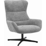 Fauteuil Draaibaar - Donkergrijs Stof - 89x80x101cm - Bescia