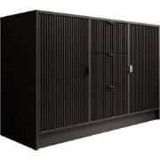 Meubella - Dressoir Tavares - Zwart - 118 cm