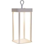 Portable lantaarn 12x12x24 cm wit