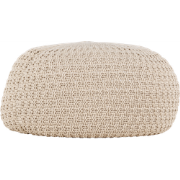 Sylvie gevlochten ronde poef beige - Ø 60 cm