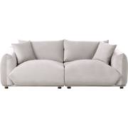 LUVOS - Driezitsbank - Taupe - Fluweel