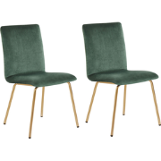 RUBIO - Eetkamerstoel - Smaragdgroen - Fluweel