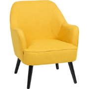 LOKEN - Fauteuil - Geel - Polyester