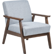 ASNES - Fauteuil - Lichtgrijs - Polyester
