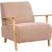 LESJA - Fauteuil - Roze - Stof