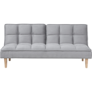 SILJAN  - Slaapbank 3-zits - Lichtgrijs - Polyester