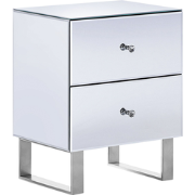 NESLE - Nachtkastje - Zilver - Glas