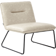 COTULLA - Fauteuil - Lichtbeige - Kunstleer
