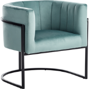 LARVIK II - Fauteuil - Mintgroen - Fluweel