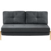 EDLAND  - Slaapbank - Zwart - Polyester