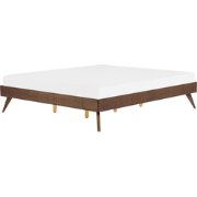 BERRIC  - Tweepersoonsbed - Donkere houtkleur - 180 x 200 cm - MDF