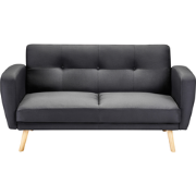 FLORLI  - Slaapbank - Zwart - Polyester