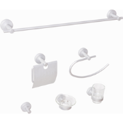 ZARUMA - 6-delige badkamer hardware set - Zilver - Aluminium