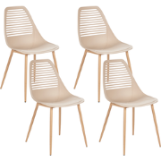 MONTELLO - Set van 4 stoelen - Beige - Synthetisch materiaal
