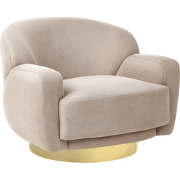 LEJRE - Fauteuil - Taupe - Polyester
