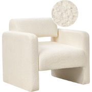 HALLSBERG - Fauteuil - Gebroken wit - Bouclé