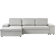 HRISEY - Hoekbank - Lichtgrijs - Polyester