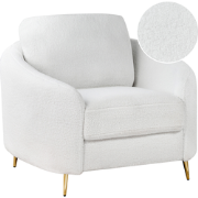 TROSA - Fauteuil - Wit - Bouclé