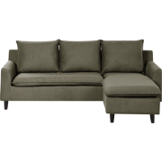 ELVENES - Hoekbank - Donkergroen - Linkszijdig - Polyester