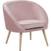 TROMSO - Fauteuil - Pastelroze - Fluweel