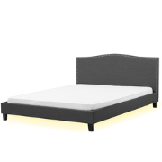 MONTPELLIER  - Tweepersoonsbed LED - Grijs - 180 x 200 cm - Polyester