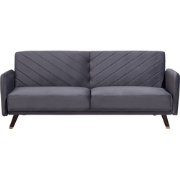 SENJA - Driezitsbank - Donkere houtkleur - Fluweel