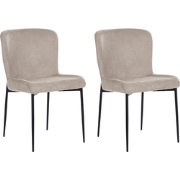 ADA - Eetkamerstoel set van 2 - Taupe - Polyester