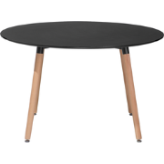 BOVIO  - Ronde eettafel - Zwart - 120 cm - MDF