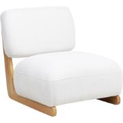 KOKKOLA - Fauteuil - Gebroken wit - Polyester