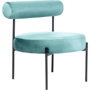 ALPHA - Fauteuil - Turquoise - Fluweel