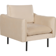 VINTERBRO - Fauteuil - Beige - Fluweel