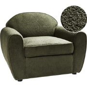 ELLEDE - Fauteuil - Donkergroen - Bouclé