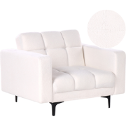 ALNES - Fauteuil - Wit - Polyester