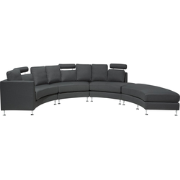 ROTUNDE - Bank U-vormig - Donkergrijs - Symmetrisch - Polyester