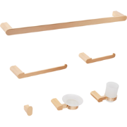 PARACAS - 6-delige badkamer hardware set - Goud - Aluminium