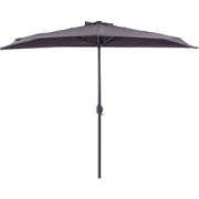 GALATI - Halfronde parasol - Grijs - 270 cm - Polyester
