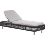 OSINI - Ligstoel - Grijs - Rotan