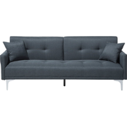 LUCAN  - Slaapbank 3-zits - Donkerblauw - Polyester
