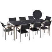 GROSSETO  - Tuinset voor 8 - Zwart/Grijs- Graniet