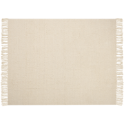 MALU - Plaid - Lichtbeige - 125 x 150 cm - Katoen