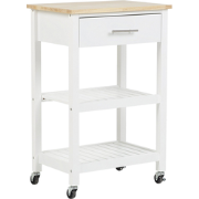 HIUMA - Keukentrolley - Wit - Rubberhout