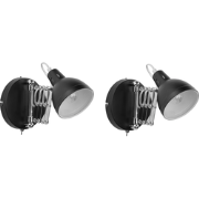 HARRINGTON  - Wandlampen set van 2 - Zwart - Staal