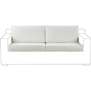 ARDEA - Tuinkussenhoezen set tuinbank - Wit - Polyester